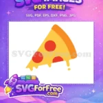 Free Dripping Pepperoni Free Pizza Slice Food Free SVG - Instant Download