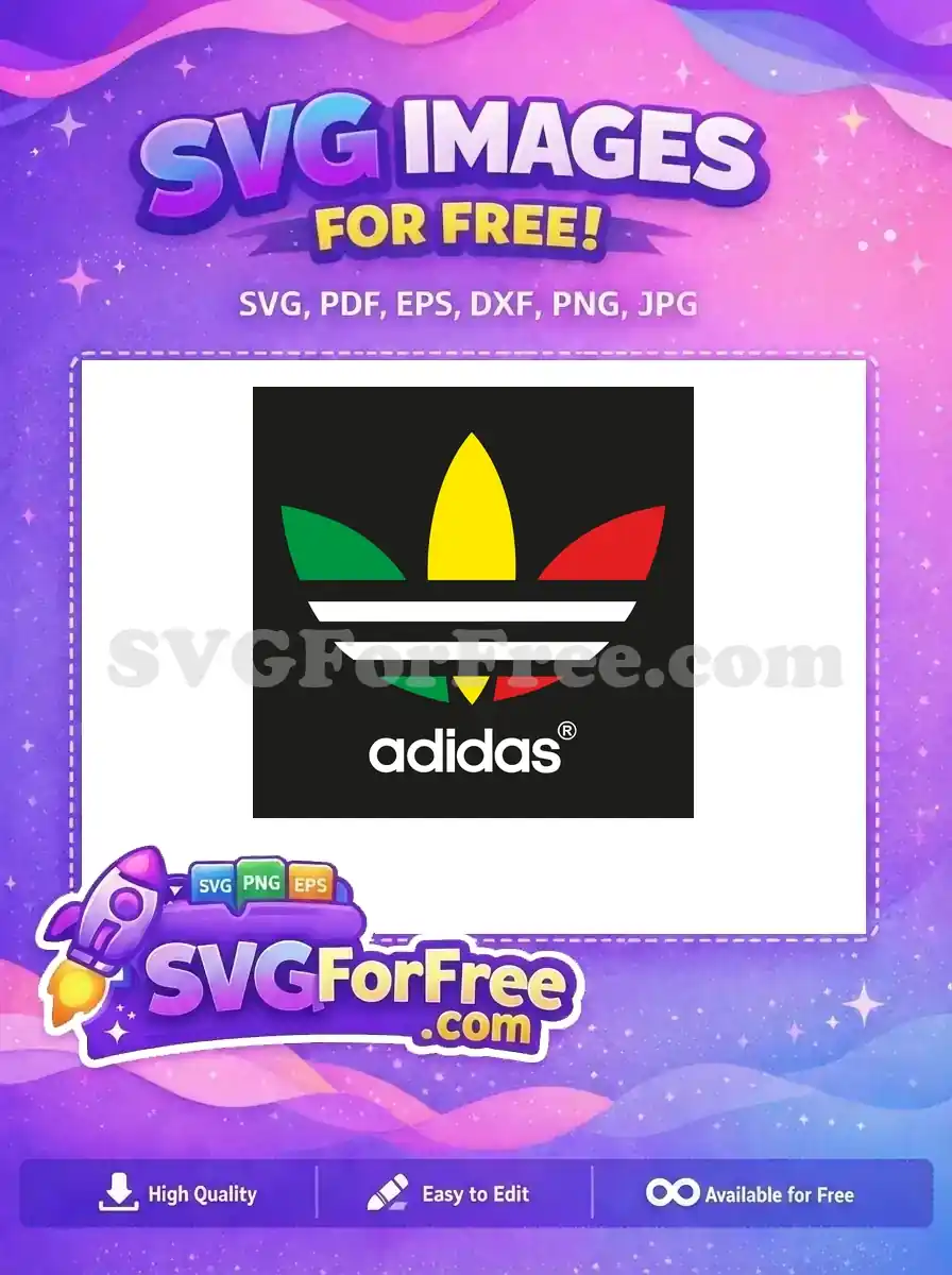 Free Adidas Trefoil Green Yellow Red Free Logo Free SVG