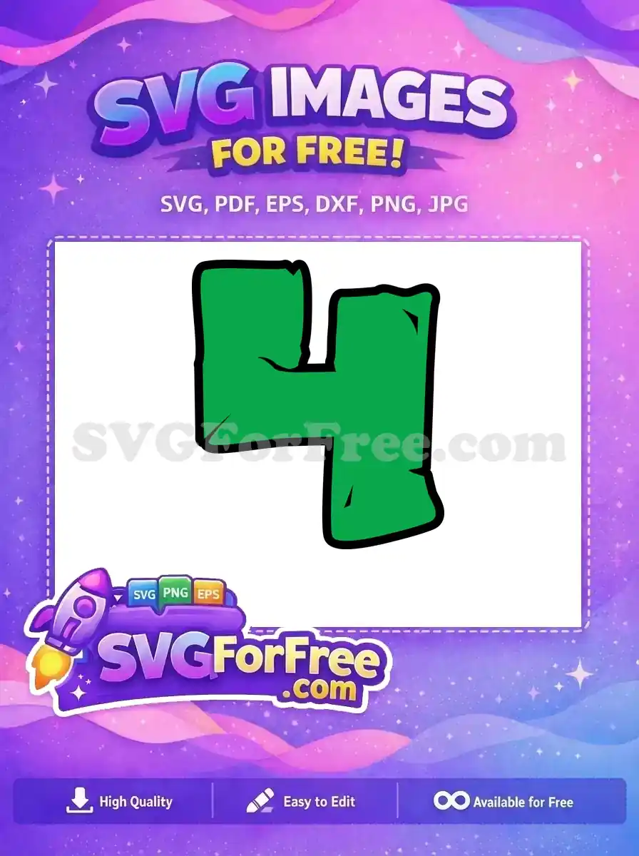 Free Green Number Four Free Ninja Turtles Nike Free SVG