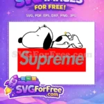 Free Snoopy Sleeping Red Box Free Little Woodstock Friend Supreme Peanuts Free SVG - Instant Download