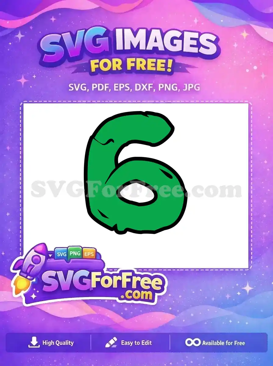 Free Green Number Six Free Ninja Turtles And Nike Free SVG