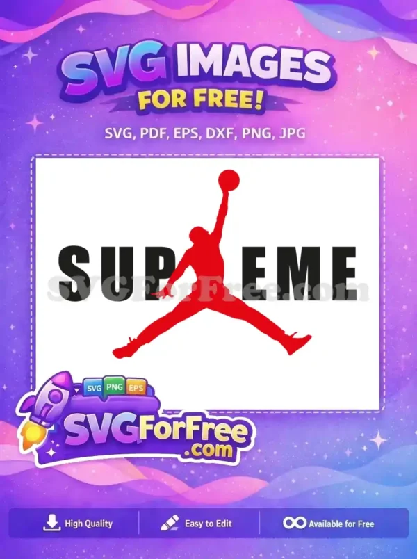 Free Red Silhouette Dunking Free Supreme Basketball Free SVG Free Red Silhouette Dunking Free Supreme Basketball Free SVG