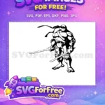 Free Leonardo Ninja Turtle Free Swords Nike Movie Free SVG - Instant Download