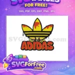 Free Adidas Yellow Red Drips Free Adidas Logo Free SVG - Instant Download