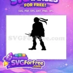 Free Raphael Black Silhouette Free Sai Weapon Teenage Mutant Ninja Turtles Free SVG - Instant Download
