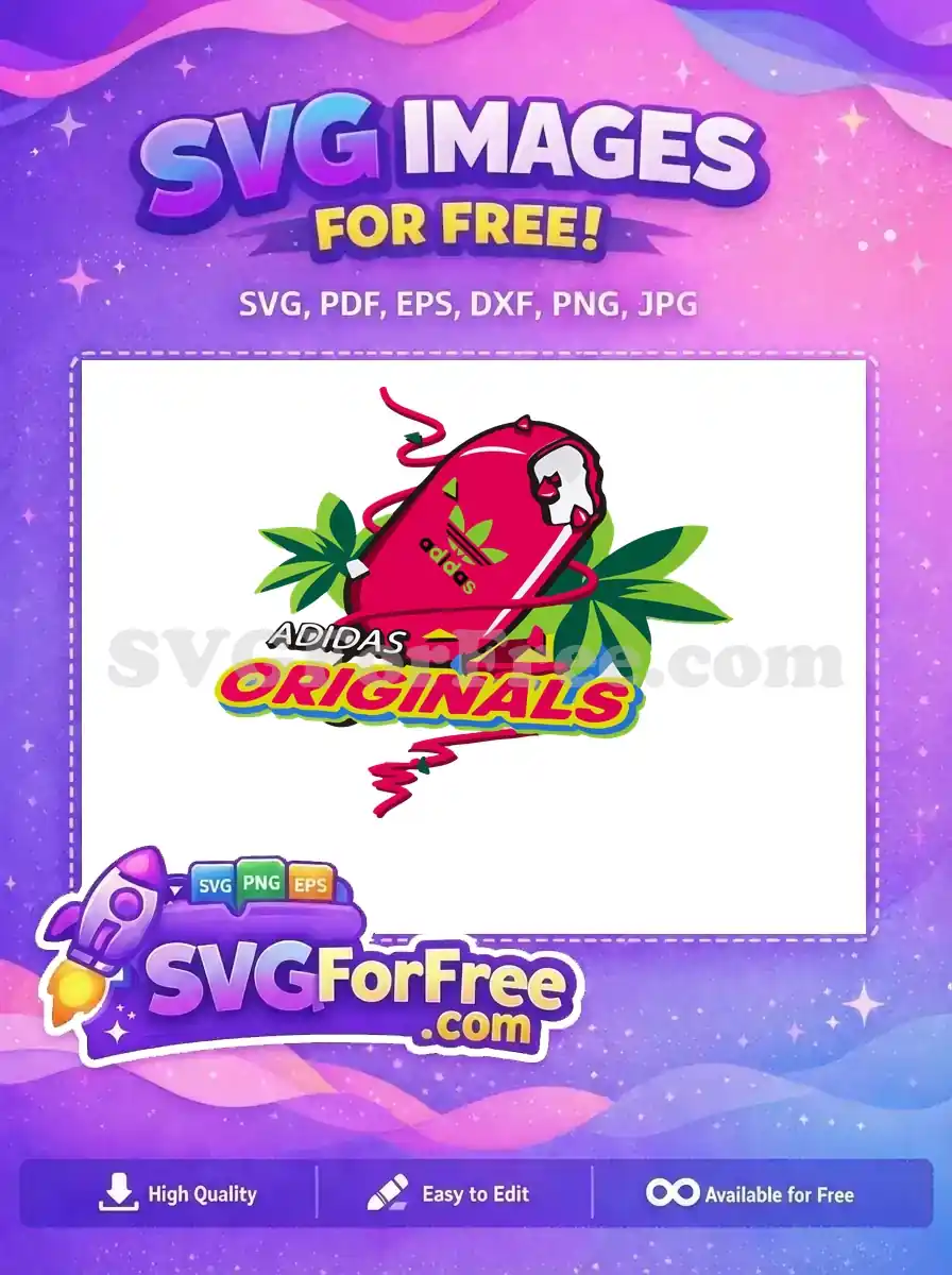 Free Adidas Originals Free Tropical Leaves Adidas Free SVG