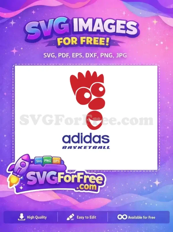 Free Red Basketball Adidas Logo Free Chicken Head Adidas Free SVG