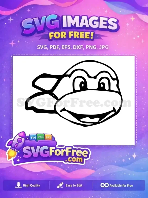 Free Smiling Turtle Face Free Bandana Outline Ninja Turtles Free SVG Free Smiling Turtle Face Free Bandana Outline Ninja Turtles Free SVG