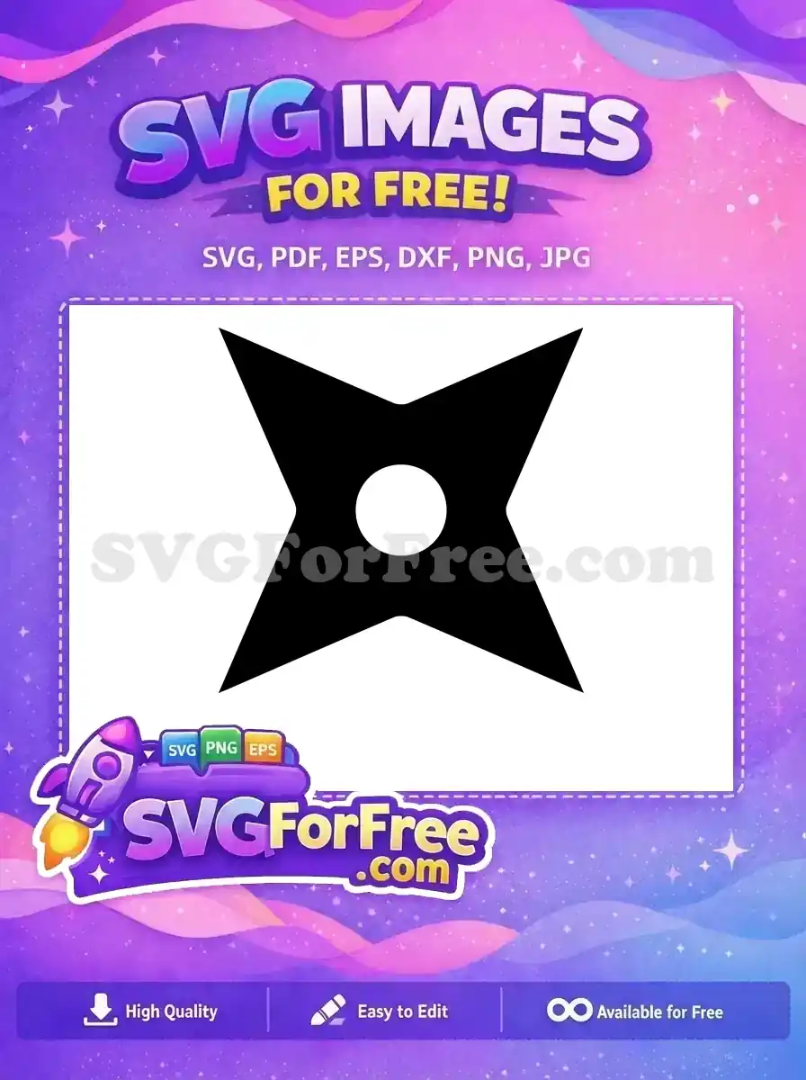 Free Black Ninja Star Free Shuriken Nike Ninja Free SVG 2
