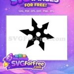 Free Black Shuriken Free Ninja Star Nike Free SVG - Instant Download