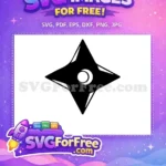 Free Ninja Star Free Black Shuriken Ninja Free SVG 2 - Instant Download