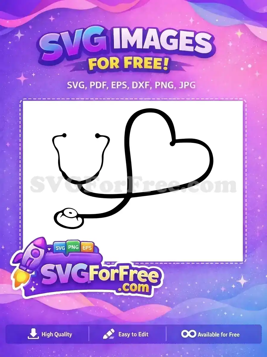 Free Heart Stethoscope Detail Free Nurse Quotes Free SVG