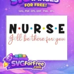 Free Nurse Bold Letters Free Colorful Dots Friends Free SVG - Instant Download