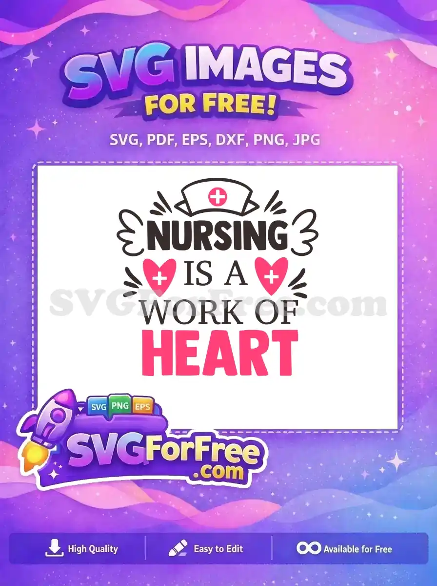 Free Nurse Hat Free Pink Hearts Nursing Quotes Free SVG