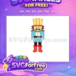 Free Striped Hat Free Moustache Blue Jacket Nutcracker Free SVG - Instant Download