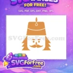 Free Orange Mustache Free Flat Icon Nutcracker Free SVG - Instant Download
