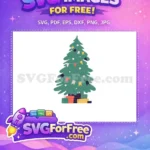 Free Decorated Tree Free Colorful Gifts Christmas Free SVG - Instant Download
