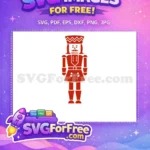 Free Red Simple Free Nutcracker Free SVG - Instant Download