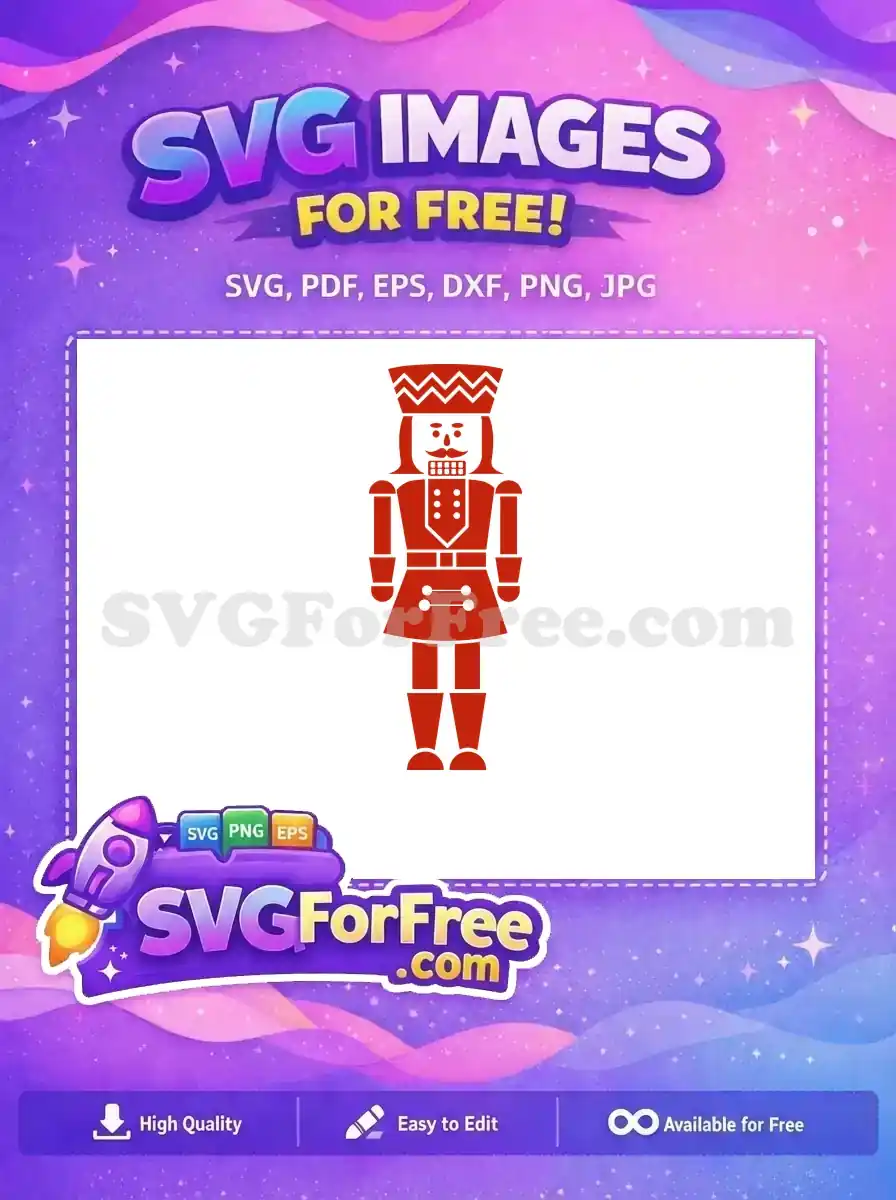 Free Red Simple Free Nutcracker Free SVG
