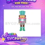 Free Striped Hat Free Pink Bow Nutcracker Free SVG - Instant Download