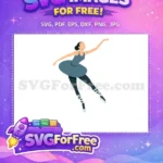 Free Blue Dress Free Ballerina Pose Nutcracker Free SVG - Instant Download