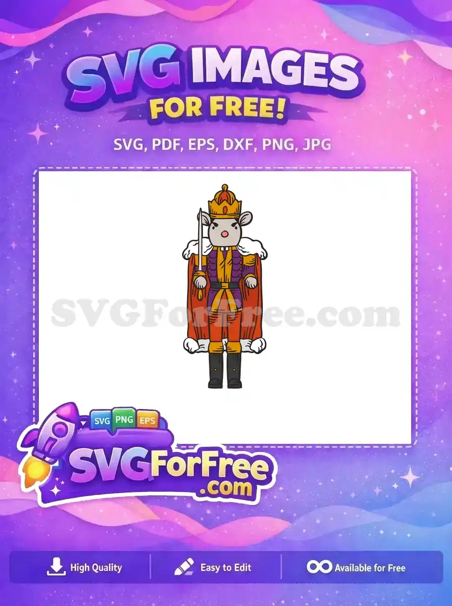 Free Mouse King Crown Free Sword Nutcracker Free SVG