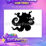 Free Curled Tentacles Free Black Silhouette Octopus Free SVG 1 - Instant Download