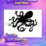 Free Curled Tentacles Free Sea Monster Octopus Free SVG 2 - Instant Download