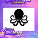 Free Black Tentacle Free Octopus Silhouette Undersea Free SVG - Instant Download