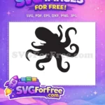 Free Curled Tentacles Free Ocean Creature Octopus Free SVG 1 - Instant Download