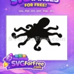 Free Curled Tentacles Free Simple Shape Octopus Free SVG - Instant Download