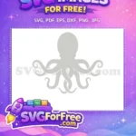Free Curled Tentacles Free Simple Octopus Silhouette Sea Free SVG - Instant Download