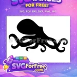 Free Curled Tentacles Free Sea Creature Octopus Free SVG 1 - Instant Download