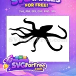 Free Curled Tentacles Free Black Silhouette Sea Free SVG 1 - Instant Download