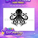 Free Curled Tentacles Free Sucker Detail Octopus Free SVG 1 - Instant Download
