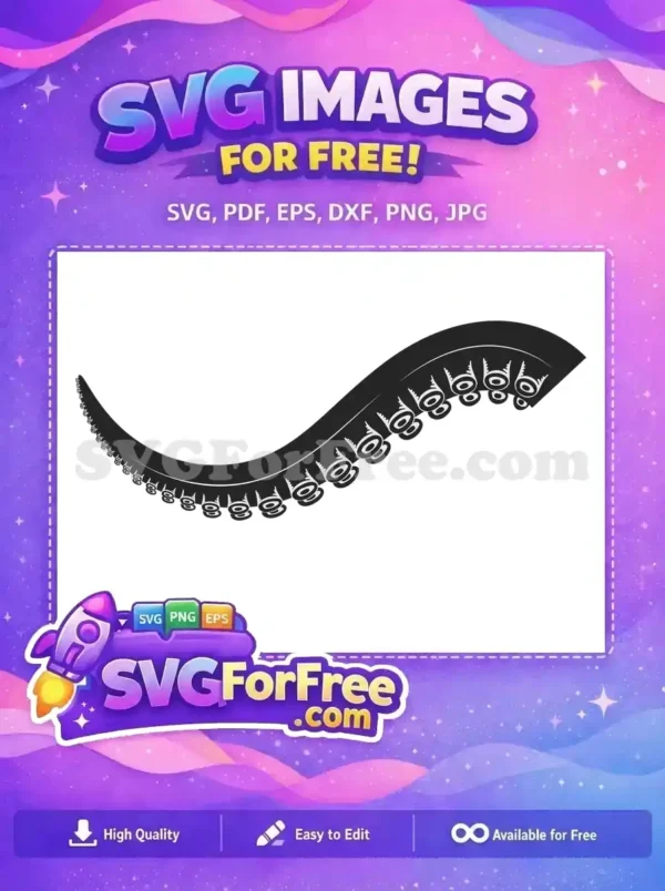 Free Black Tentacle Free Sucker Detail Octopus Free SVG