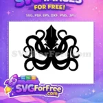 Free Simple Eyes Free Tentacle Octopus Silhouette Free SVG - Instant Download