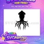 Free Black Octopus Free Tentacle Silhouette Sea Free SVG 1 - Instant Download