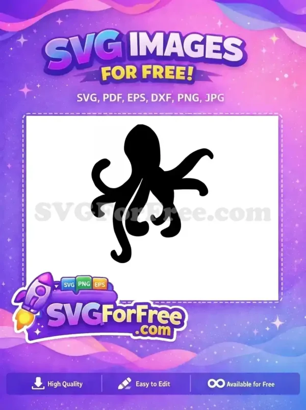 Free Curled Tentacles Free Black Ink Silhouette Undersea Free SVG Free Curled Tentacles Free Black Ink Silhouette Undersea Free SVG