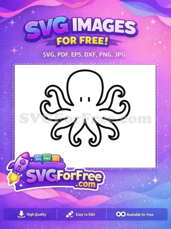 Free Cute Tentacle Free Simple Octopus Undersea Free SVG Free Cute Tentacle Free Simple Octopus Undersea Free SVG