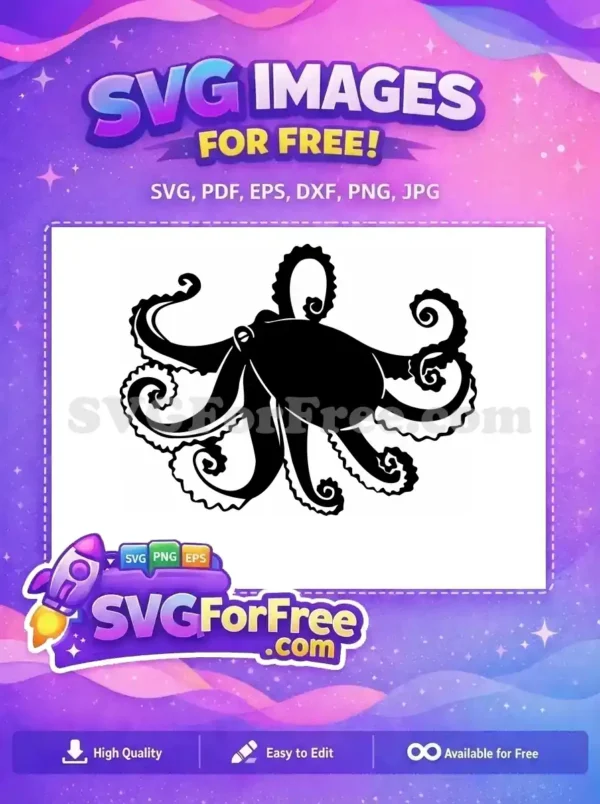 Free Tentacle Design Free Underwater Creature Octopus Free SVG