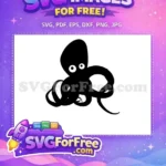Free Cute Octopus Free Silhouette Sea Free SVG - Instant Download