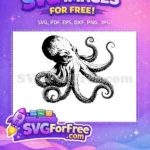 Free Tentacle Design Free Sea Animal Octopus Free SVG 4 - Instant Download