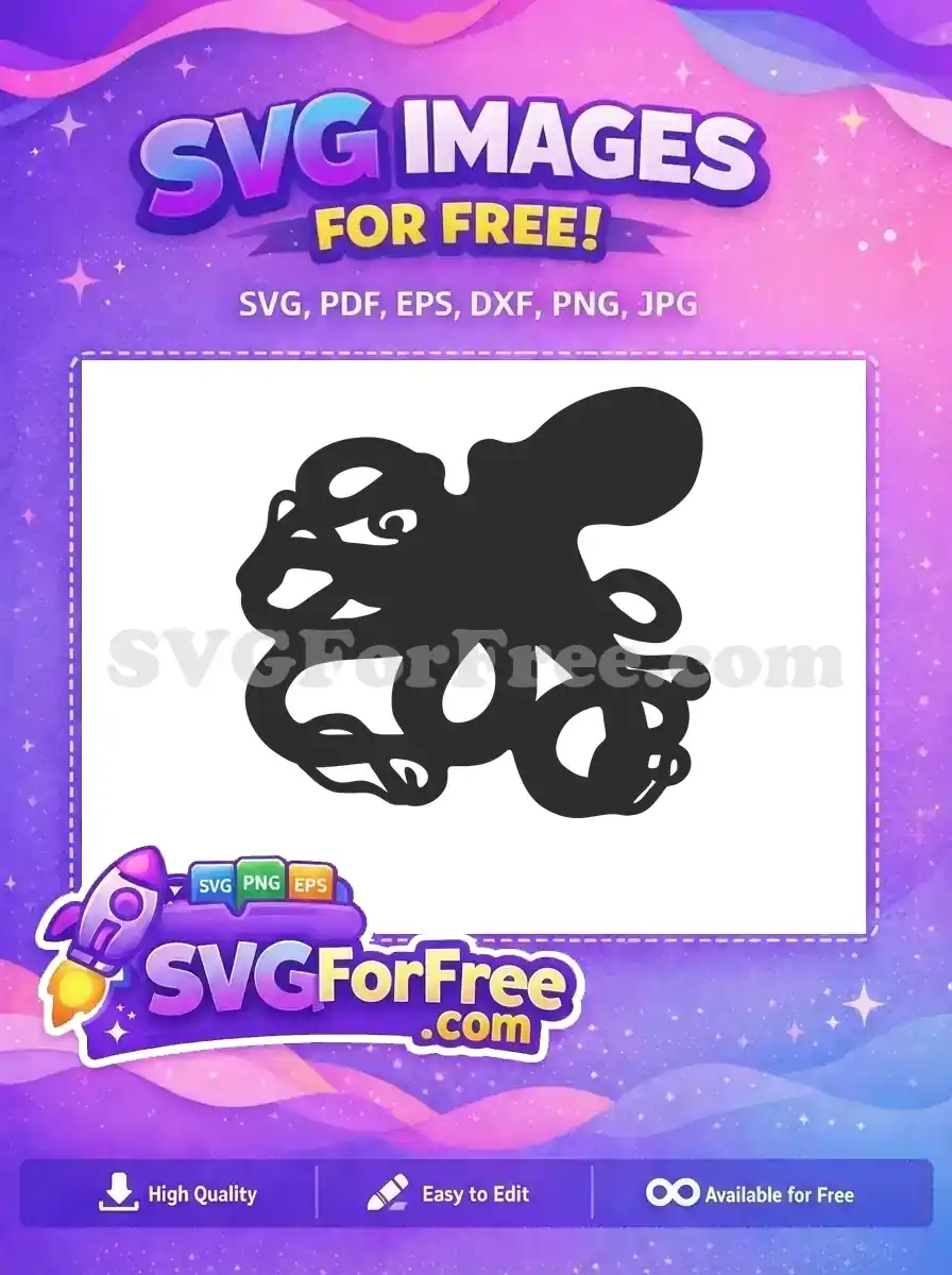 Free Tentacle Suction Free Cartoon Eyes Octopus Free SVG