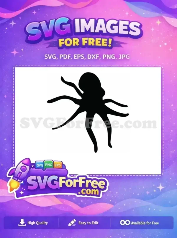 Free Black Tentacle Free Underwater Octopus Silhouette Free SVG 1 Free Black Tentacle Free Underwater Octopus Silhouette Free SVG 1