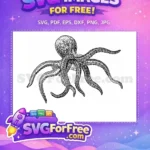 Free Tentacle Design Free Sea Animal Octopus Free SVG 5 - Instant Download