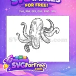 Free Detailed Tentacles Free Sea Animal Octopus Free SVG - Instant Download