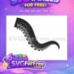 Free Detailed Tentacle Free Octopus Leg Black Free SVG - Instant Download