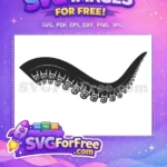 Free Black Tentacle Sucker Free Octopus Silhouette Sea Free SVG - Instant Download