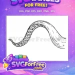 Free Black Octopus Tentacle Free Silhouette Sea Free SVG 3 - Instant Download